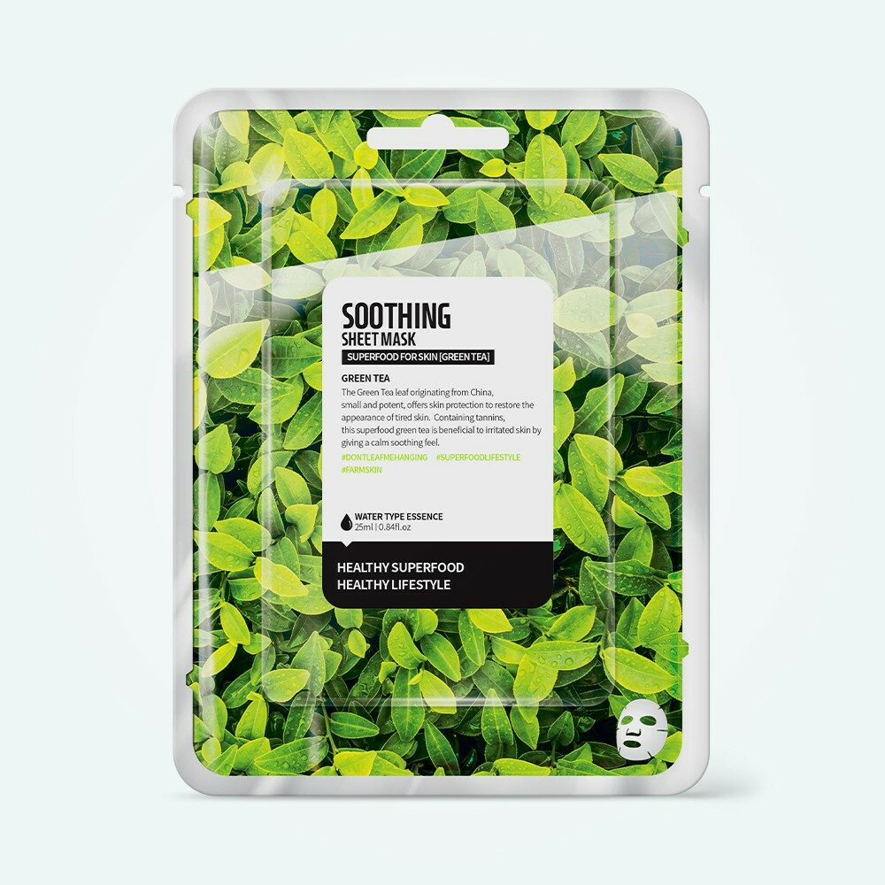 Farmskin Superfood For Skin Soothing Sheet Mask Green Tea