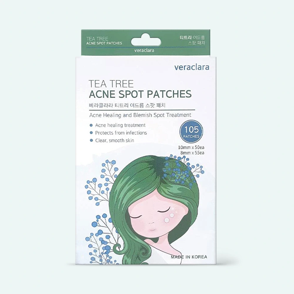 Plasturi pentru acnee cu acid salicilic și ulei de arbore de ceai Veraclara Tea Tree Acne Spot Patches 105patches